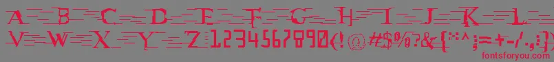 MatrixVsMiltown Font – Red Fonts on Gray Background
