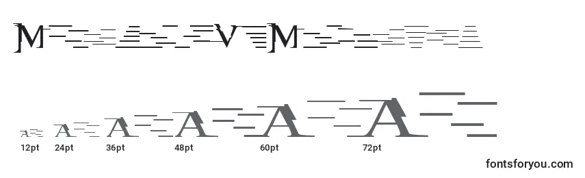 Größen der Schriftart MatrixVsMiltown