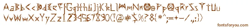 Effexor-fontti – ruskeat fontit valkoisella taustalla