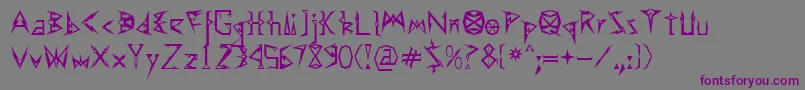 Шрифт Effexor – фиолетовые шрифты на сером фоне