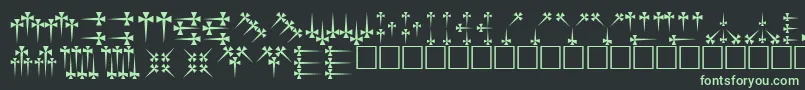 Шрифт DaggersRegular – зелёные шрифты на чёрном фоне