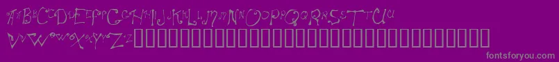 Spitcurl Font – Gray Fonts on Purple Background