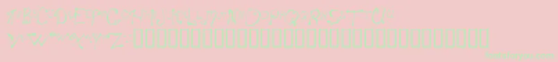 Spitcurl-Schriftart – Grüne Schriften auf rosa Hintergrund