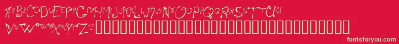 Spitcurl Font – Green Fonts on Red Background