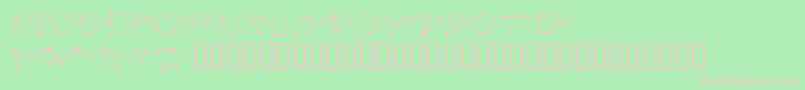 Spitcurl-Schriftart – Rosa Schriften auf grünem Hintergrund