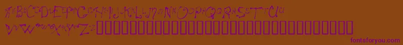 Spitcurl Font – Purple Fonts on Brown Background
