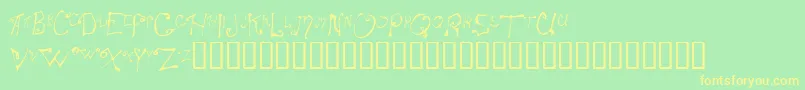 Spitcurl Font – Yellow Fonts on Green Background