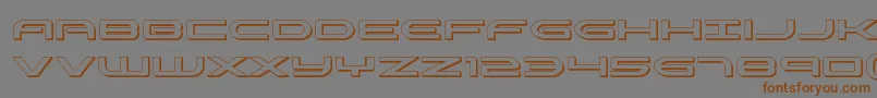 Weitere Informationen zur Antietam3D-Schriftart Antietam3D-Schriftart – Braune Schriften auf grauem Hintergrund