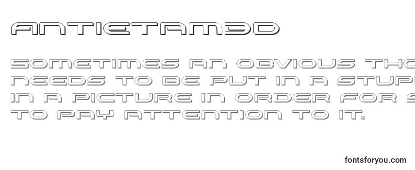 Überblick über die Schriftart Antietam3D