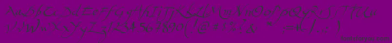 Czcionka Aerofoil – czarne czcionki na fioletowym tle