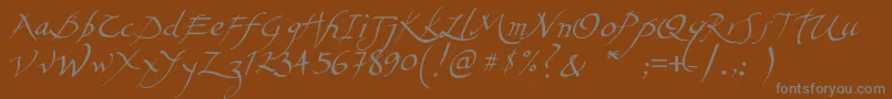 Aerofoil Font – Gray Fonts on Brown Background