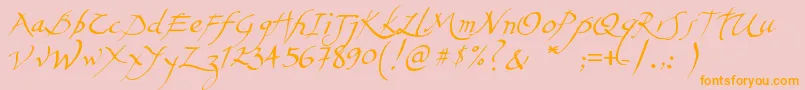 Aerofoil Font – Orange Fonts on Pink Background