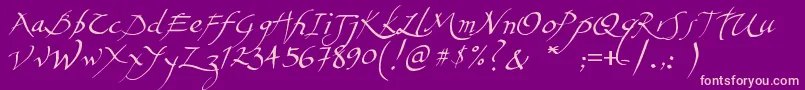 Aerofoil Font – Pink Fonts on Purple Background