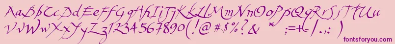 Aerofoil Font – Purple Fonts on Pink Background