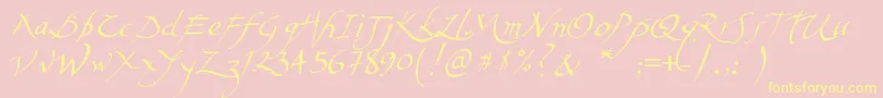 Aerofoil Font – Yellow Fonts on Pink Background