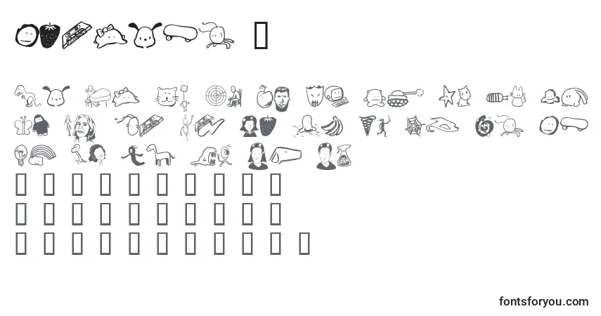 Czcionka Tombats 7 – alfabet, cyfry, specjalne znaki