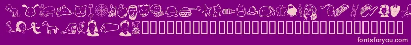 フォントTombats 7 – 紫の背景にピンクのフォント