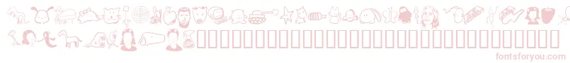 フォントTombats 7 – 白い背景にピンクのフォント