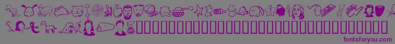 Шрифт Tombats 7 – фиолетовые шрифты на сером фоне