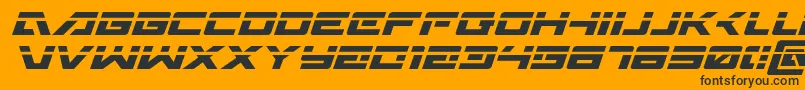 Więcej informacji o czcionce Wildcard31laserital Czcionka Wildcard31laserital – czarne czcionki na pomarańczowym tle