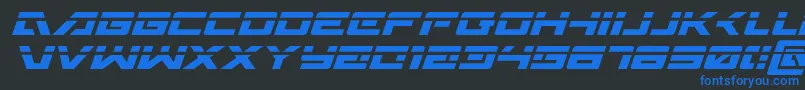 Wildcard31laserital Font – Blue Fonts on Black Background