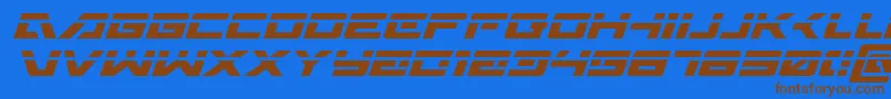 Wildcard31laserital Font – Brown Fonts on Blue Background
