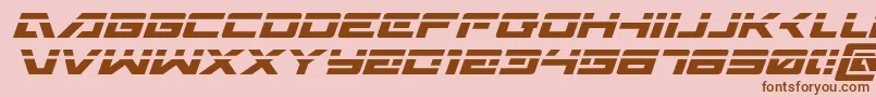Wildcard31laserital-Schriftart – Braune Schriften auf rosa Hintergrund