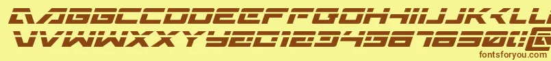 Wildcard31laserital Font – Brown Fonts on Yellow Background