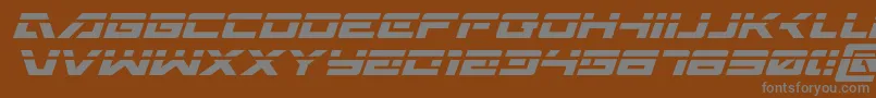 Wildcard31laserital Font – Gray Fonts on Brown Background