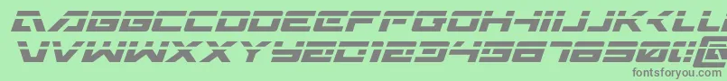 Wildcard31laserital Font – Gray Fonts on Green Background