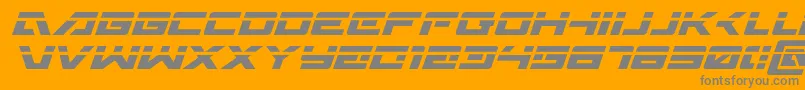 Wildcard31laserital Font – Gray Fonts on Orange Background