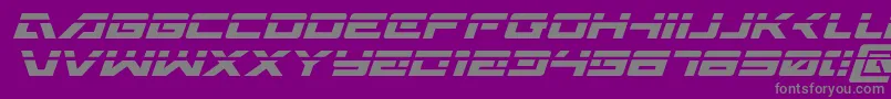 Weitere Informationen zur Wildcard31laserital-Schriftart Wildcard31laserital-Schriftart – Graue Schriften auf violettem Hintergrund