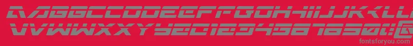 Wildcard31laserital Font – Gray Fonts on Red Background