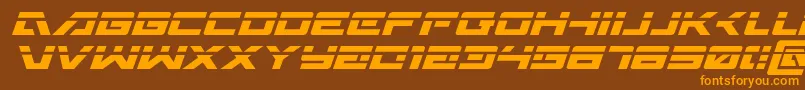 Wildcard31laserital Font – Orange Fonts on Brown Background