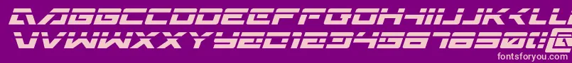 Fonte Wildcard31laserital – fontes rosa em um fundo violeta