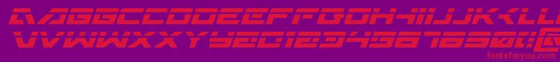 Wildcard31laserital Font – Red Fonts on Purple Background