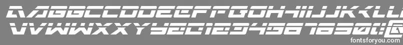 フォントWildcard31laserital – 灰色の背景に白い文字