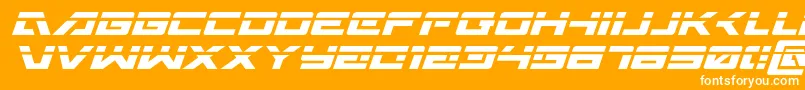 フォントWildcard31laserital – オレンジの背景に白い文字