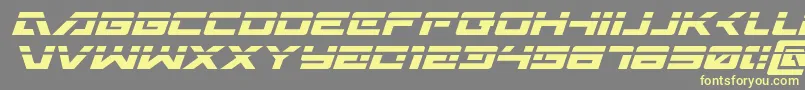 Wildcard31laserital Font – Yellow Fonts on Gray Background