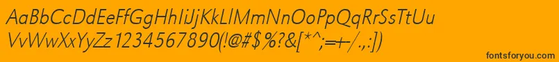 fuente UrwgrotesktextligextnarOblique – Fuentes Negras Sobre Fondo Naranja
