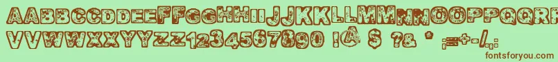 Oomph Font – Brown Fonts on Green Background