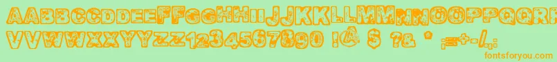 Oomph Font – Orange Fonts on Green Background