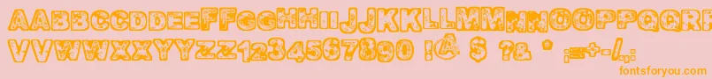 Oomph Font – Orange Fonts on Pink Background