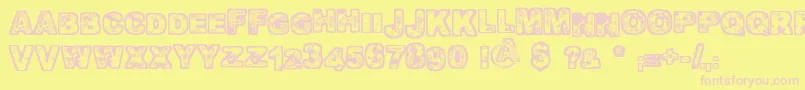 Oomph Font – Pink Fonts on Yellow Background