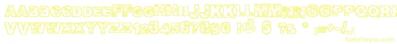 Шрифт Oomph – жёлтые шрифты