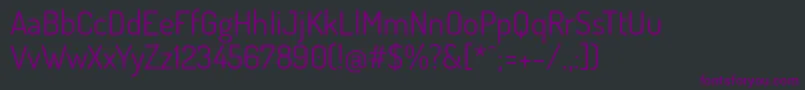 Шрифт DosisBook – фиолетовые шрифты на чёрном фоне