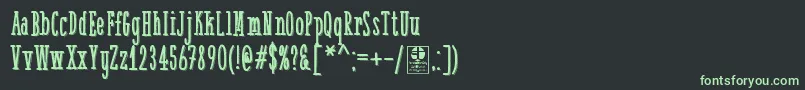 Fonte WhiteFestiveShadow – fontes verdes em um fundo preto