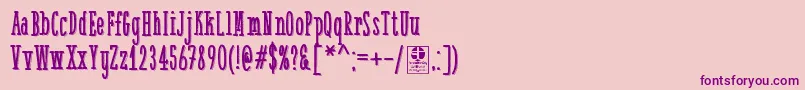 WhiteFestiveShadow Font – Purple Fonts on Pink Background