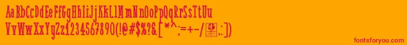 Шрифт WhiteFestiveShadow – красные шрифты на оранжевом фоне