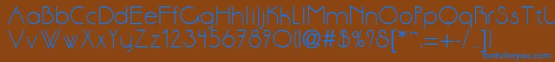 AmorousRegular Font – Blue Fonts on Brown Background